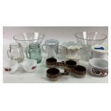 Glass Bowls, Ceramic Mugs, Mason Jars, Butter Bowl