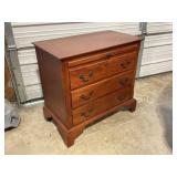K.S. summit 3 drawer wood nightstand