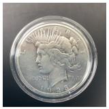 1923 Peace Silver Dollar in holder