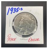 1935-S Peace Silver Dollar, Uncirculated