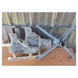 Boston Ice Skates With Metal Stand
