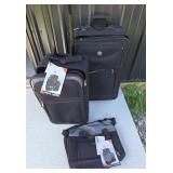 Pierre Cardin Black Travel Luggage Set