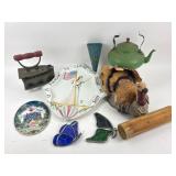 Decorative Platter, Stained Glass Butterflies, Dec