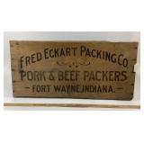 Fred Eckart Packing Co Wooden Crate Fort Wayne, In