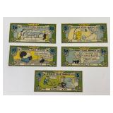 Comic Club Money Cards Featuring Popeye, Jiggs, Kr