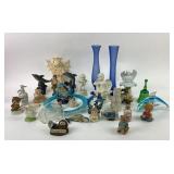 Glass Figurines, Decorative Items, Blue Vases
