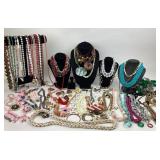 Large Assortment of Necklaces, Parts, Pins