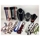 Large Assortment of Beaded Necklaces