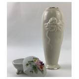 Lenox Vase, Capodimonte Heart Trinket Box