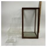 Display Case With Acrylic Risers