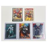 5 Numbered Football Cards