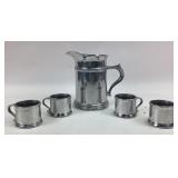 Wilton Mount Joy Silver Plated Pitcher And Cups