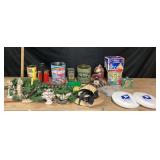 USPS Frisbees, Tins, Porcelain Santa Ornaments