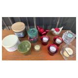 Candles, Holders, Holiday Bird Decor