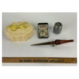 Ingraham Viceroy Pocket Watch, Letter Opener, Linc