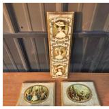 Decorative Wooden Plaques With Portraits, Scenes