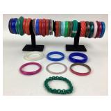 Colorful Plastic Bangle Bracelets