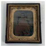 Framed Tintype Photograph of Child