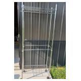 Chrome Wire Shelving Unit With Casters