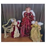 Angel Figurines with Fabric Gowns