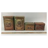 Cheinco Metal Storage Tins with Graphic Designs