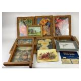 Framed Artwork With Nature, Wildlife Scenes