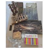 Wall Art, Glass Holders, Wooden Candlesticks
