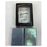 2 Vintage Zippo Lighters U.S.S. Suribachi (AE-21)