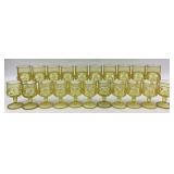 Amber Pressed Glass Goblets and Stemware