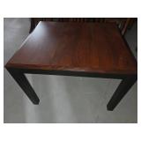 Wood End Table With Black Legs