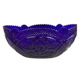 Cobalt Blue Fenton Sawtooth Oval Bowl
