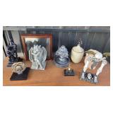 Gothic Decor, Himalayan Salt Lamp, Dragon Incense