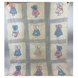 Sunbonnet Sue Hand-Stitched Hand-embroidered