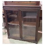 Wood 2 door glass bookcase