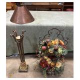 Floral, fruit basket decor, lamp