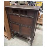 Silver tone radio cabinet