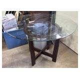 Glass top dining table