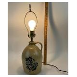 Pfaltzgraff Jug Lamp With Floral Design