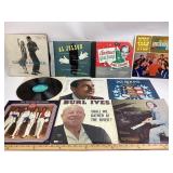 Vinyl Records: Al Jolson, Burl Ives, Pat Boone