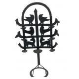 Handcrafted Wrought Iron Candelabra With Bird Moti