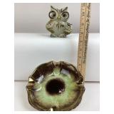 Tonala Hand Painted Owl, West Germany Bowl