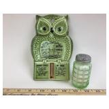 Porcelain Kitchen Prayer Owl, UV Reactive Salt Sha