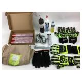 Gallaway Safety Gloves, Casters, Tools, Sealants
