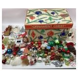 Box of Vintage Christmas Ornaments & Decorations