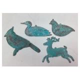 Dept 56 Metal Cutout Christmas Ornaments