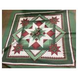 Quilt Set Double Sided Winter Themed Pinecones &
