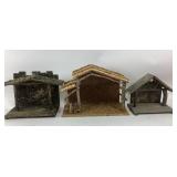 Wooden Nativity Stable Structures