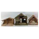 Wooden Nativity Stable Structures
