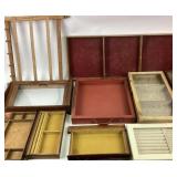 Wooden Display Boxes, Trays, Racks
