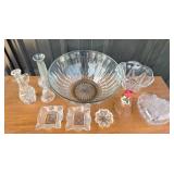 Glassware With Smirnoff Bowl, Crystal Bells